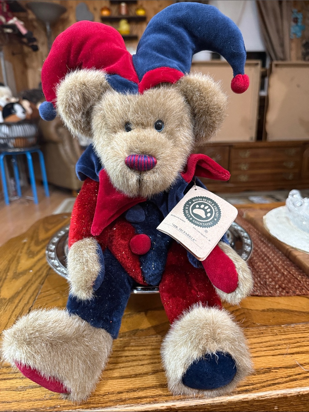 Vintage Boyds Bears Mr. McFarkle Plush Court Jester Teddy Bear 16